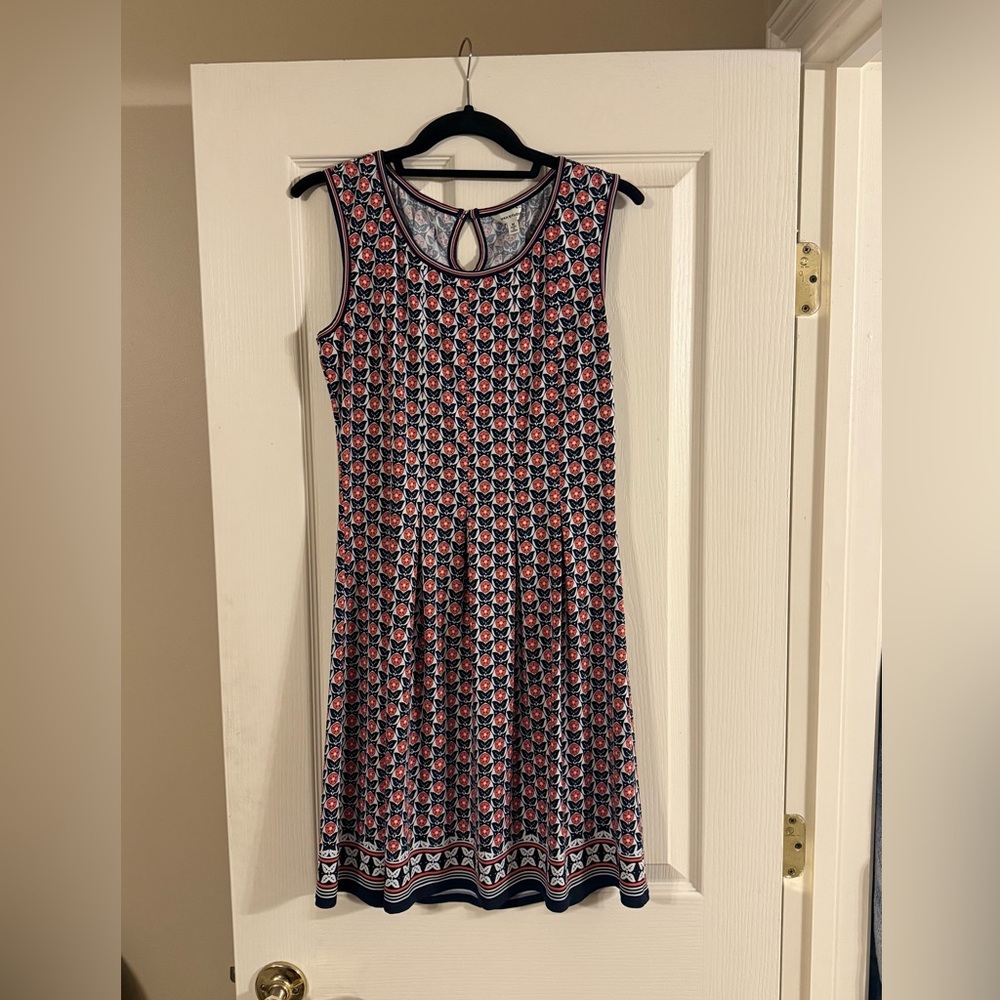 Floral Sleeveless Dress - Black and Pink